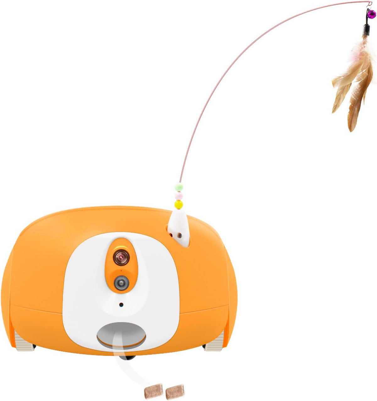 Pet Camera Robot, Cat Dog Treat Dispenser, 1080P HD Camera with Night Vision I46176