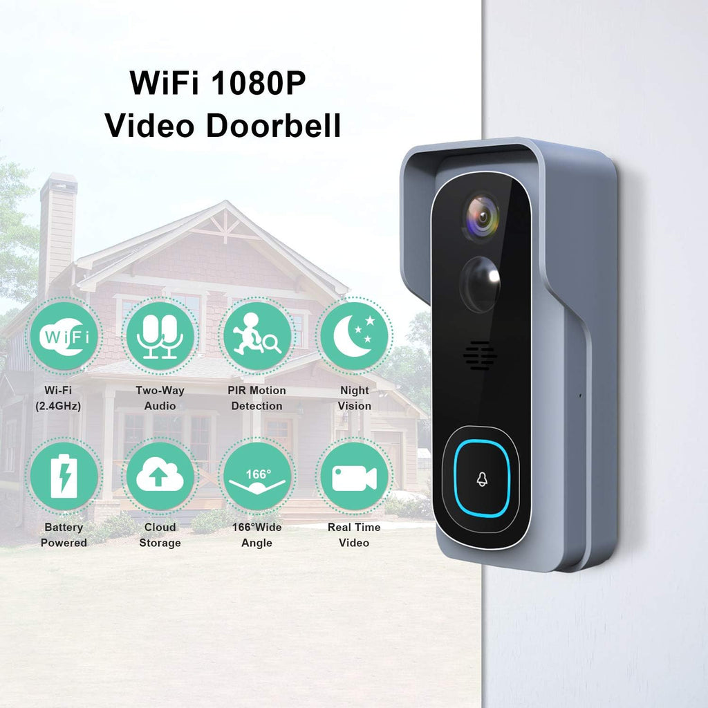 1080P HD Wireless Video Doorbell Camera with Chime Q557