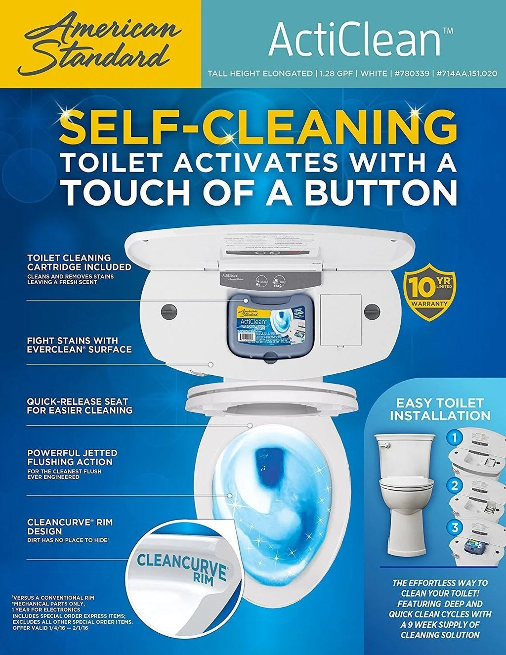 Two Piece Elongated Toilet White E649