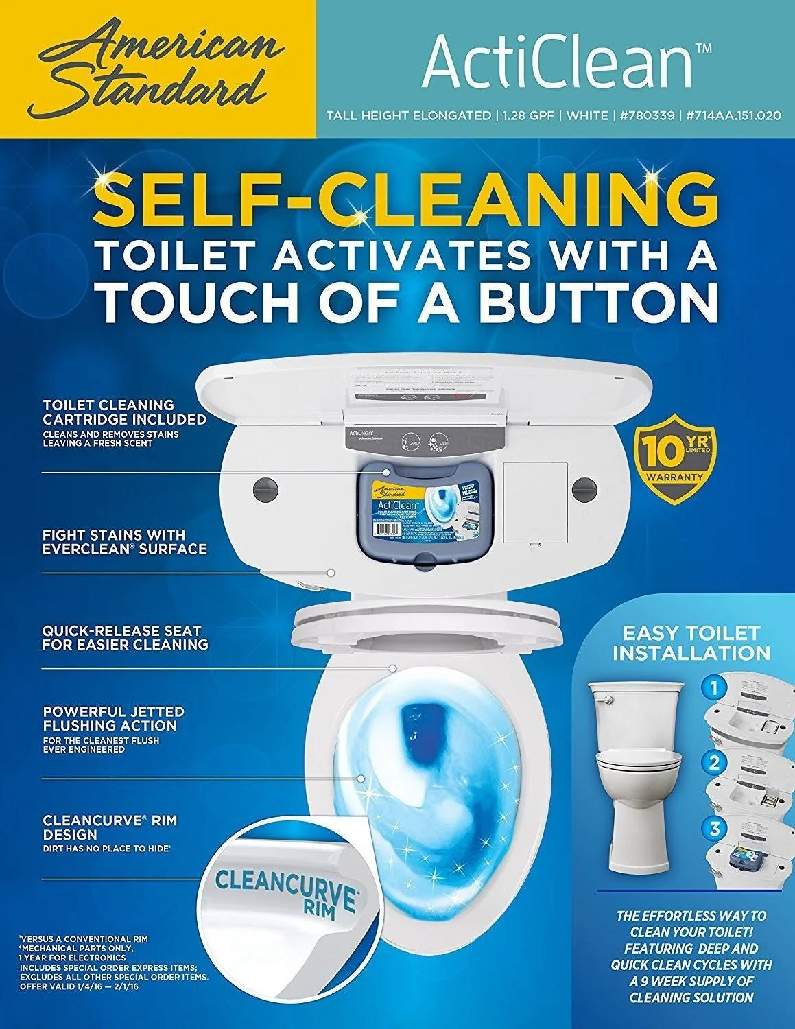 Two Piece Elongated Toilet White E649