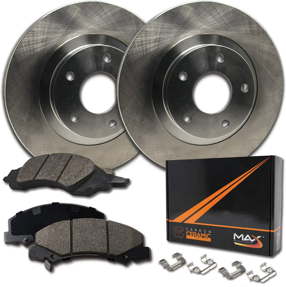 Max Brakes Premium OE Rotors with Carbon Ceramic Pads C336