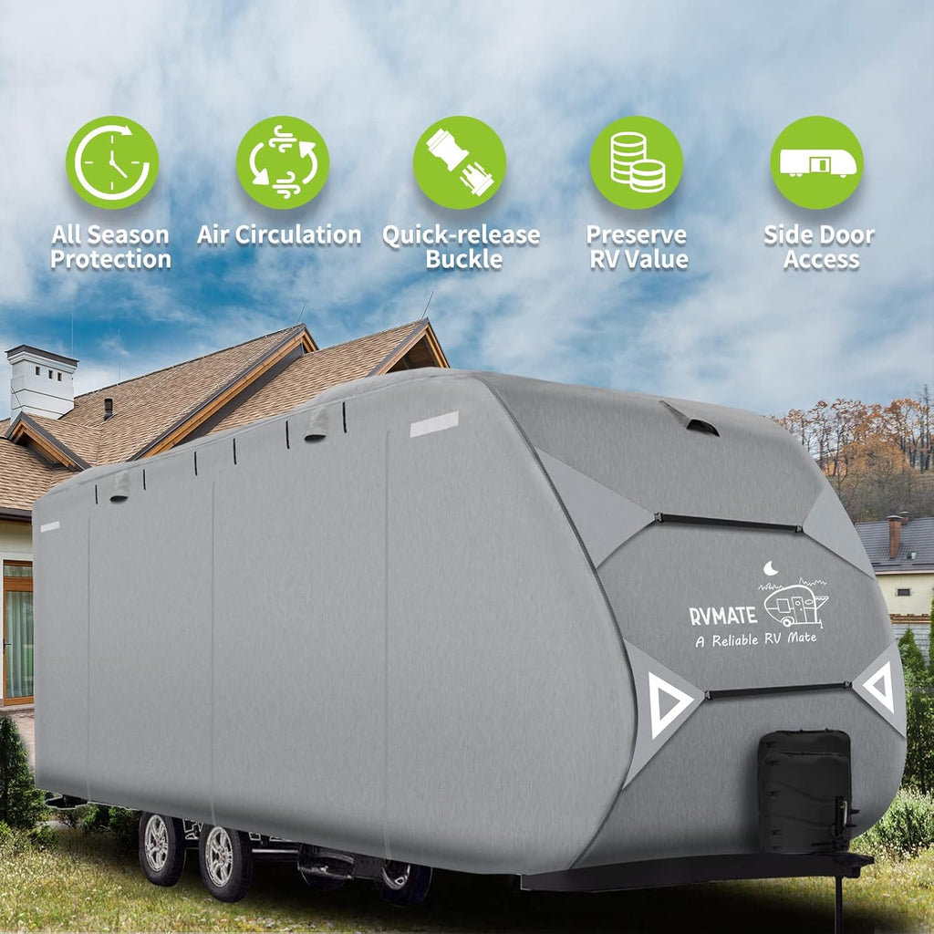 Travel Trailer Cover with Quick Side Door Access U114754