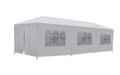 White Outdoor Gazebo Canopy Tent with Removable Walls S55412