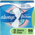 Unscented Heavy Absorbency Feminine Pads with Wings 96 Count U8611
