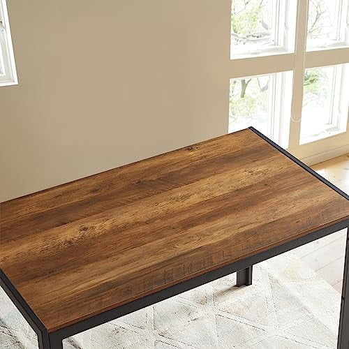 White MDF Top Wood Legs Dining Table K1719