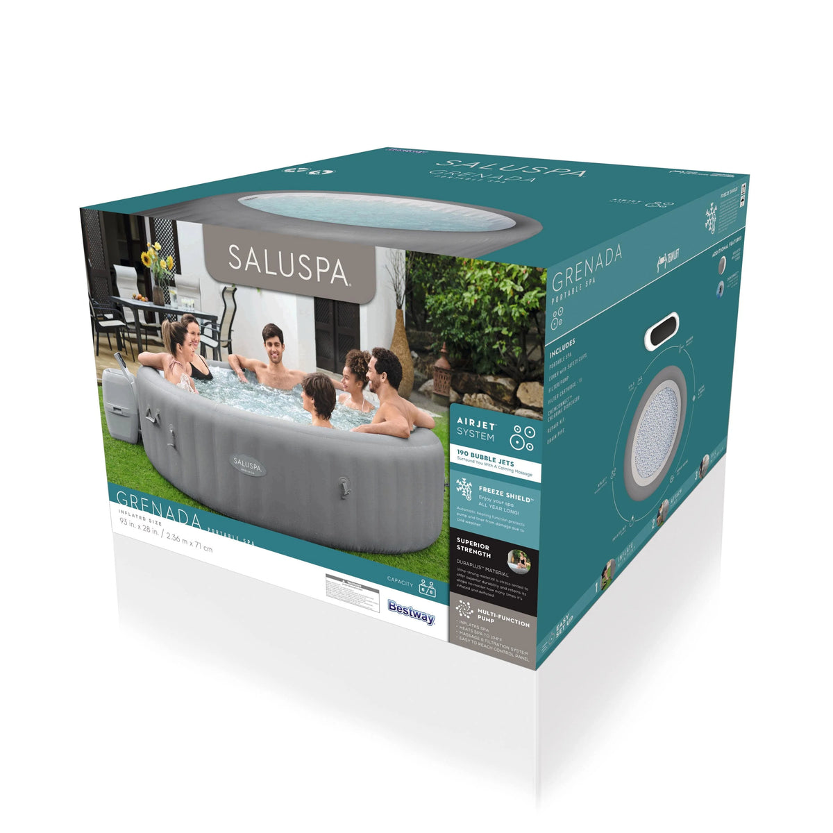 6-8 Person Inflatable Hot Tub Spa Z629533