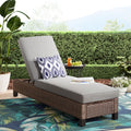 Gray Outdoor Chaise Lounge Chair Y8589