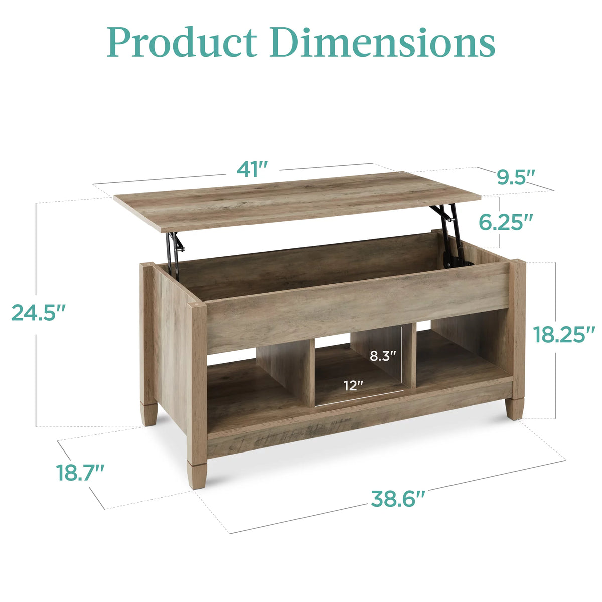 Lift Top Coffee Table with Hidden Storage K987368