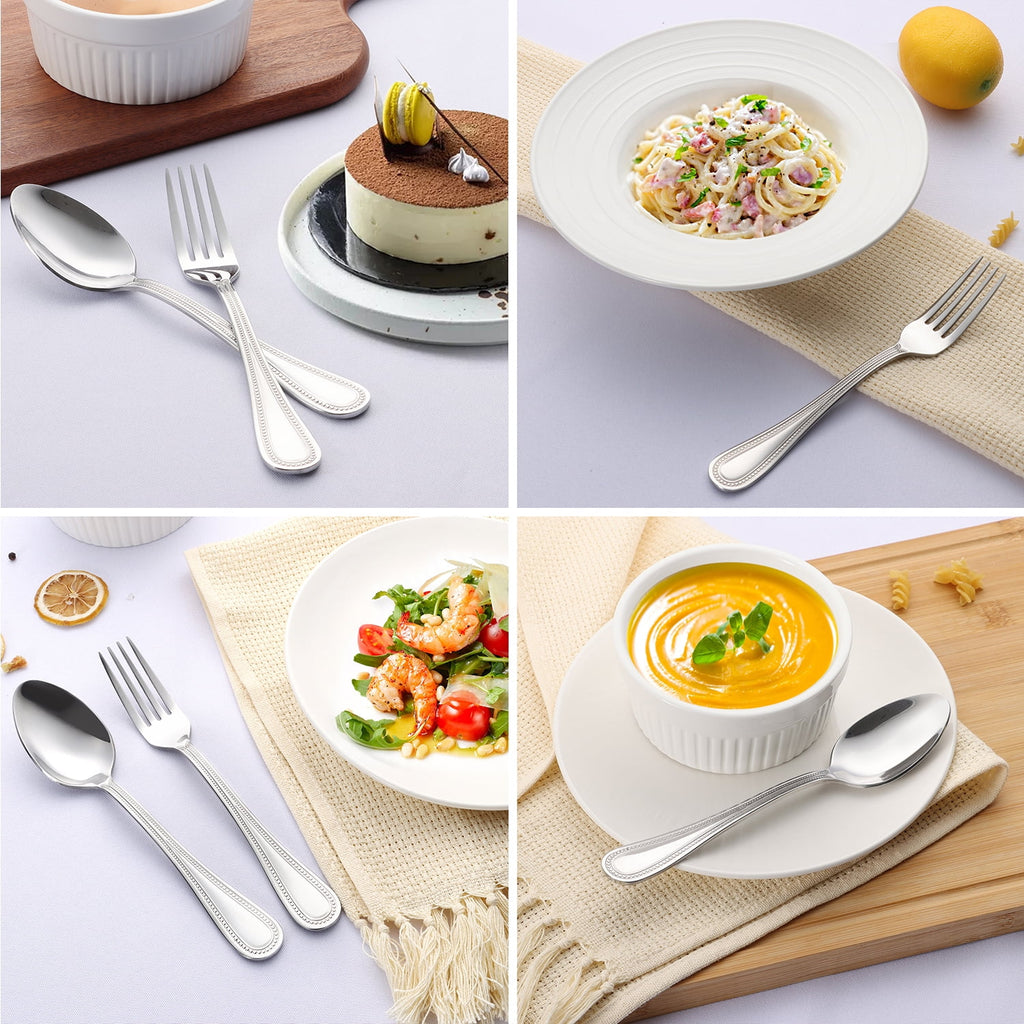 24-Piece Stainless Steel Fork and Spoon Set R99551
