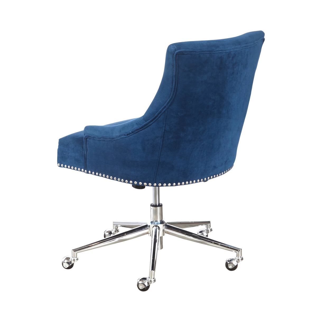 Navy Blue Velvet Office Chair T304254