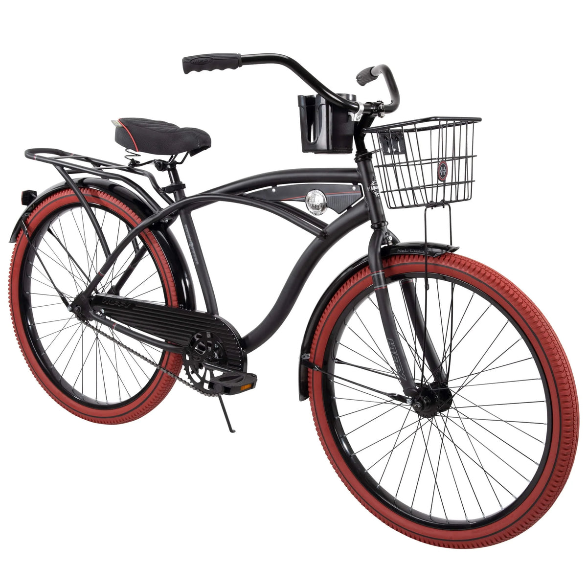 26 Inch Matte Black Cruiser Bike Z8693