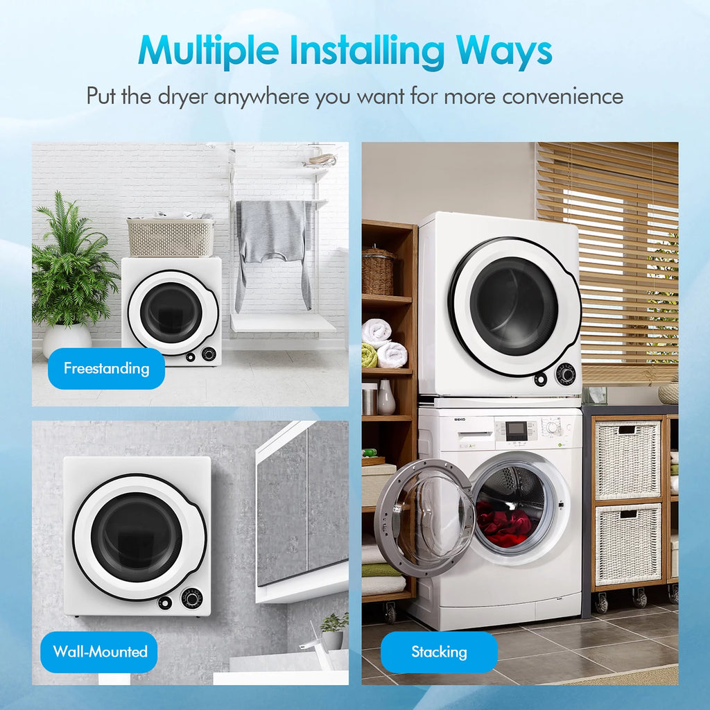 1350W Electric Compact Laundry Dryer 13.2 LBS G9849