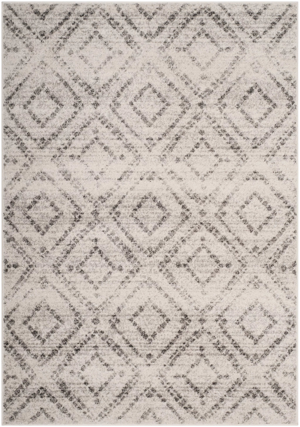 Light Grey Geometric Area Rug 8' x 10' H5243