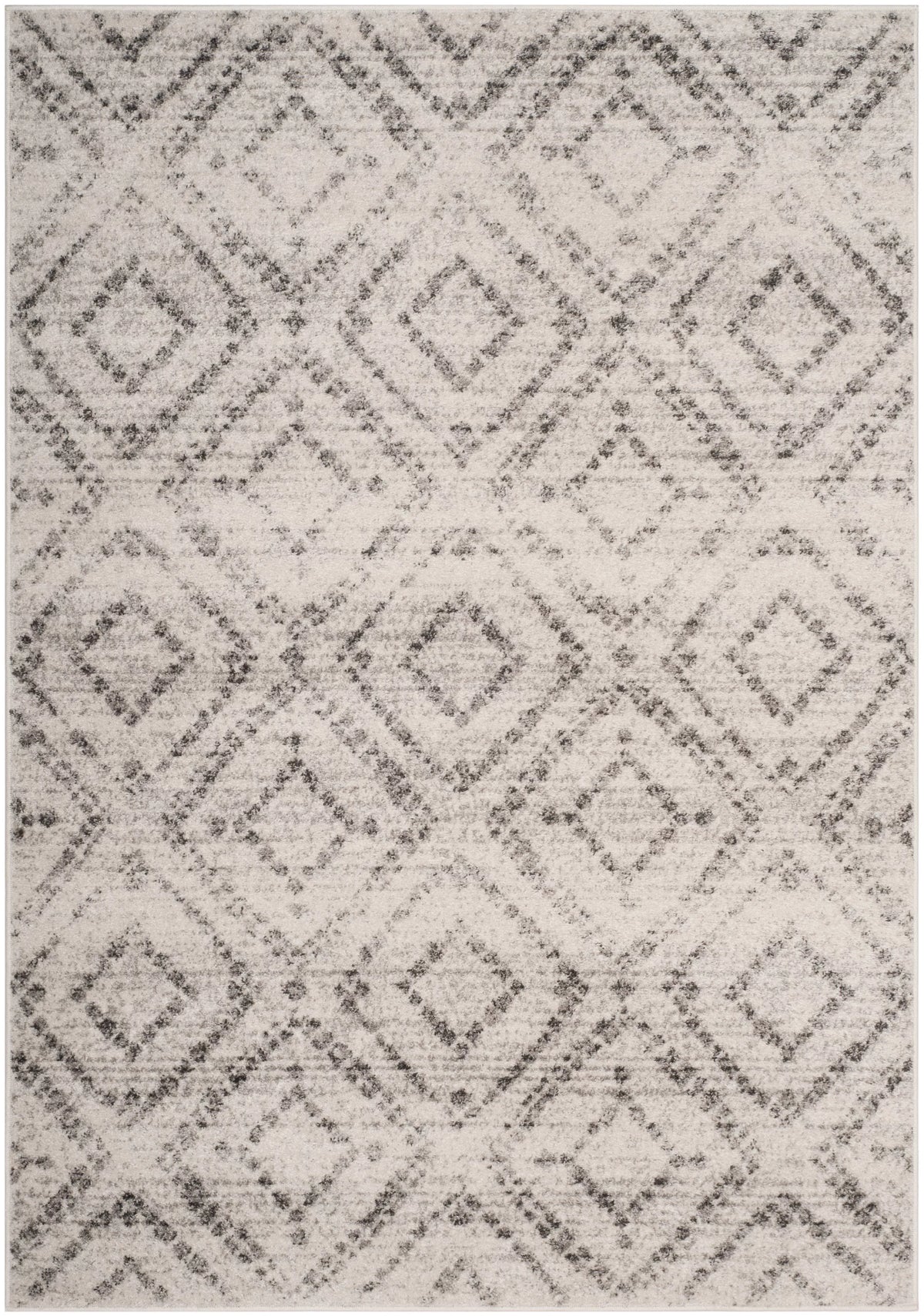 Light Grey Geometric Area Rug 8' x 10' H5243