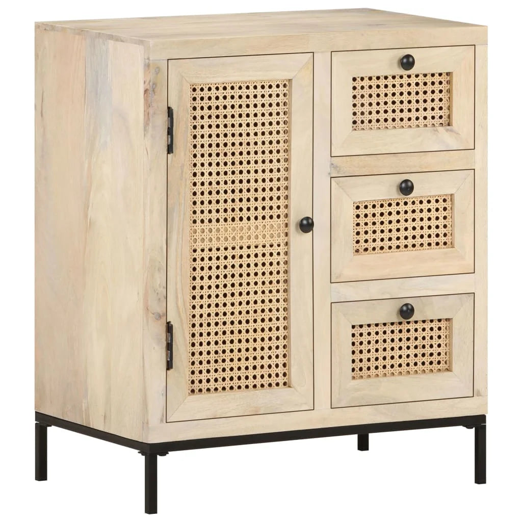Solid Mango Wood and Natural Cane Sideboard U42820
