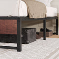 Brown King Size Metal Platform Bed Frame with Underbed Storage G779