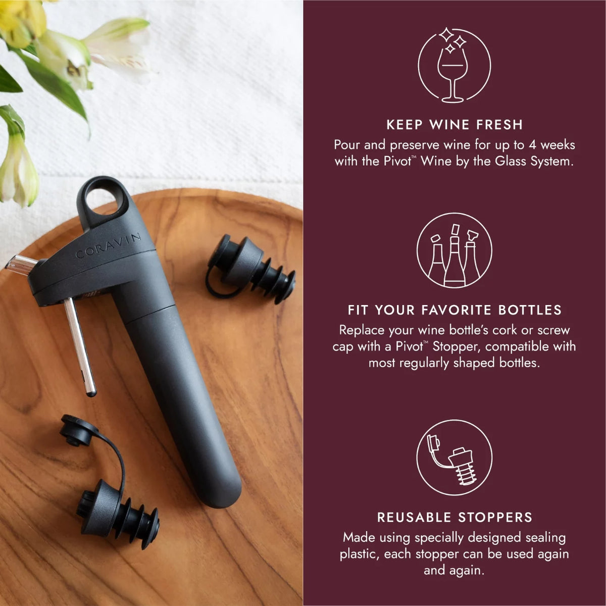 Pack of 6 Wine Stoppers G503