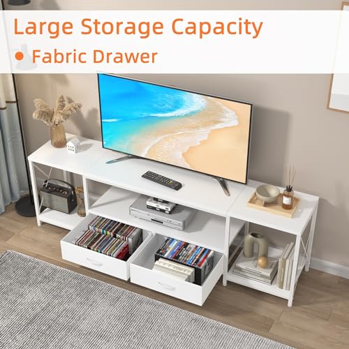 Fabric Drawers TV Stand for 65 70 75 Inches TV V37006