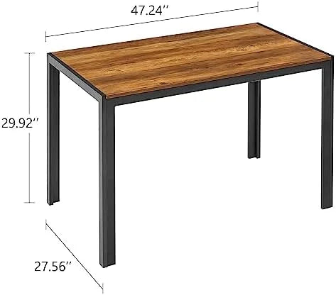 White MDF Top Wood Legs Dining Table K1719
