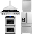 48 Rangetop, Range Hood, Refrigerator, Dishwasher, Double Wall Oven P913
