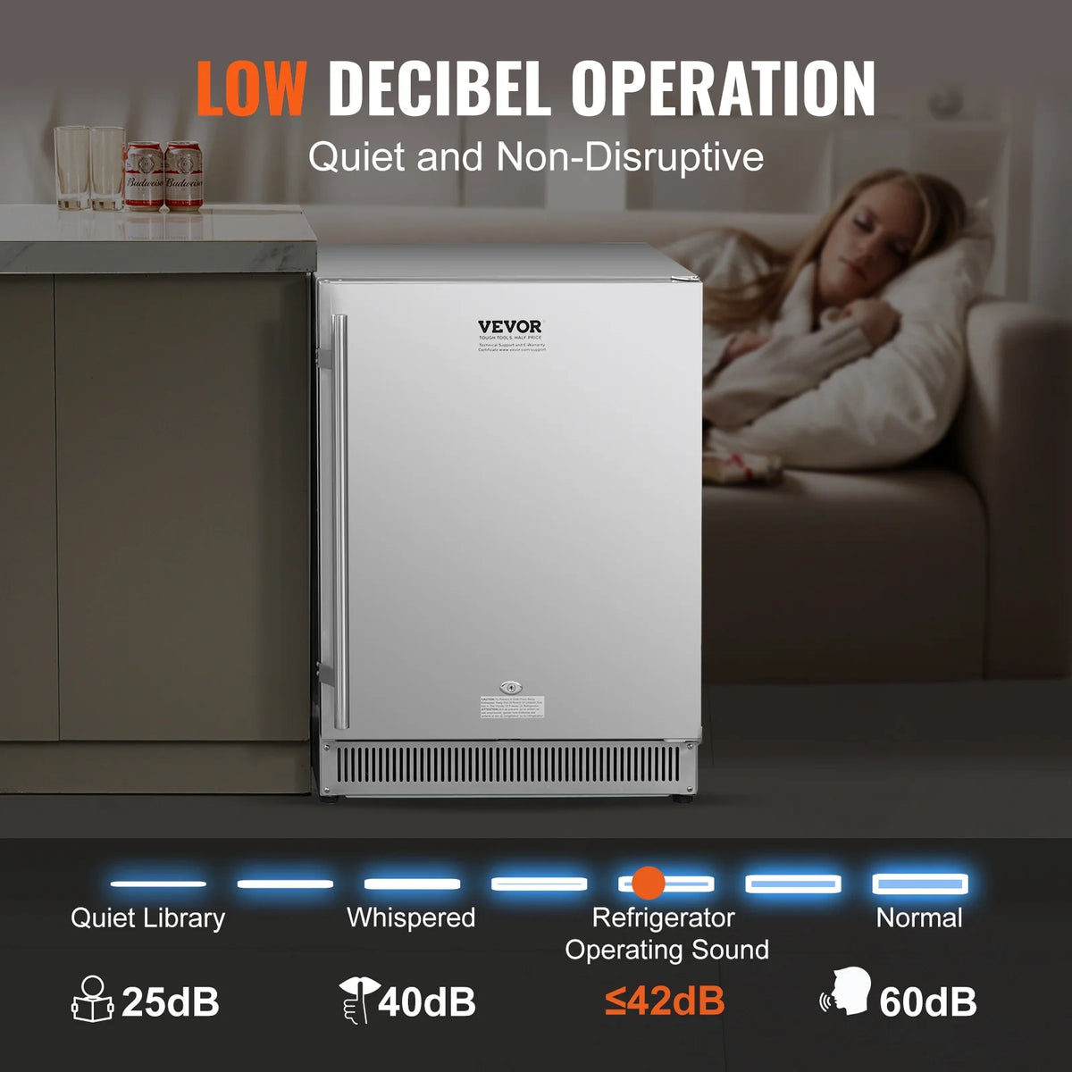 24" Stainless Steel Beverage Refrigerator R5279