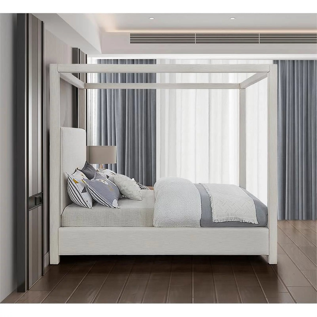 Cream King Bed V18958