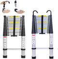 20FT Aluminum Telescoping Extension Ladder Non-slip D959