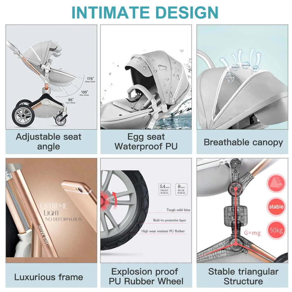 2 in 1 Bassinet Combo Reversible Travel System Stroller S4173