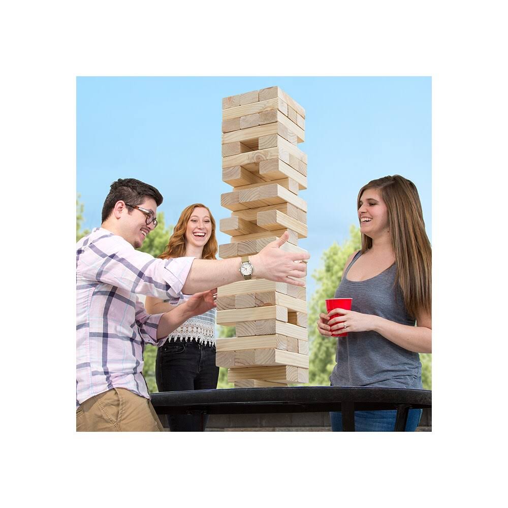 Classic Giant Wooden Blocks Tower Stacking Game W42883