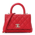 Quilted Lizard Embossed Extra Mini Flap Red U321119