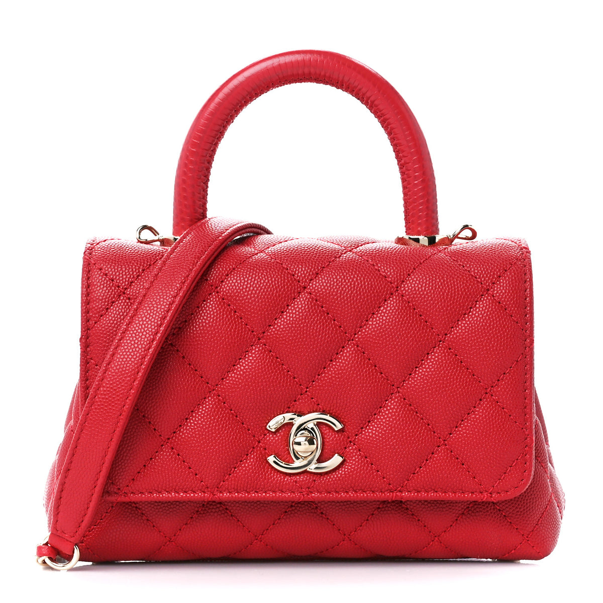 Quilted Lizard Embossed Extra Mini Flap Red U321119