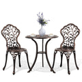 3-Piece Cast Aluminum Bistro Set with Umbrella Hole T39849
