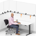 Clear 60 In X 30 In Clamp On Desk Divider W855