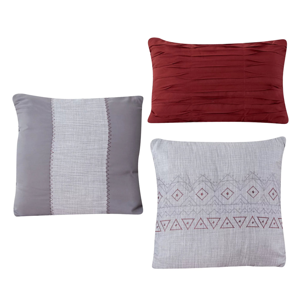 8-Piece Embroidered Comforter Set Queen Q660
