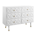 White Six Drawer Dresser H767