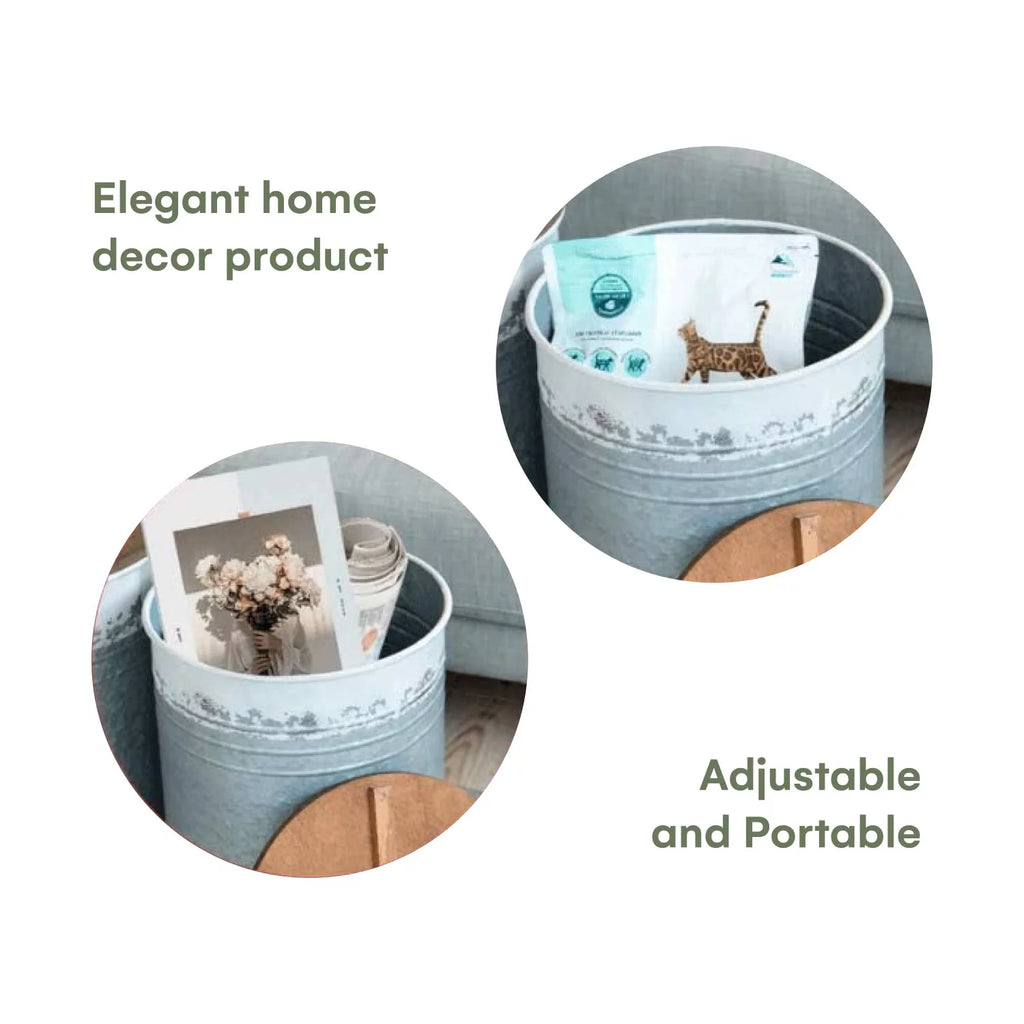 Distressed White Set of 2 Accent Side Table with Storage Y834