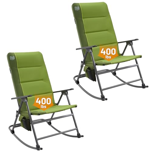 Oversized Padded Folding Rocking Camping Chair W771