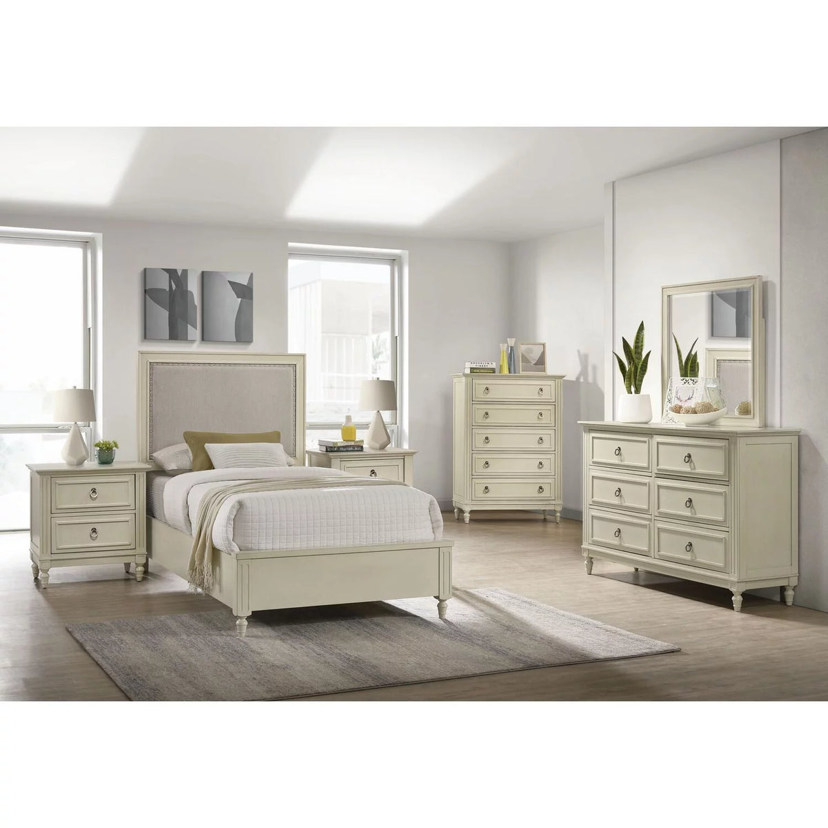 White 5PC Bedroom Set W350030