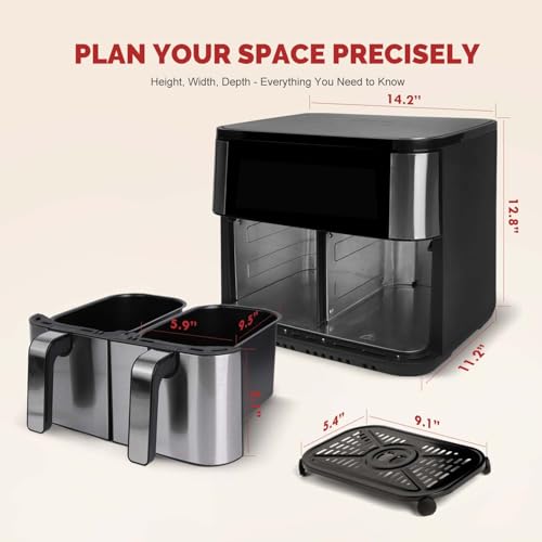 10QT DualZone 2-Basket Air Fryer L958