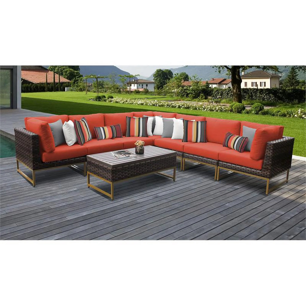 8 Piece Wicker Patio Furniture Set C232666