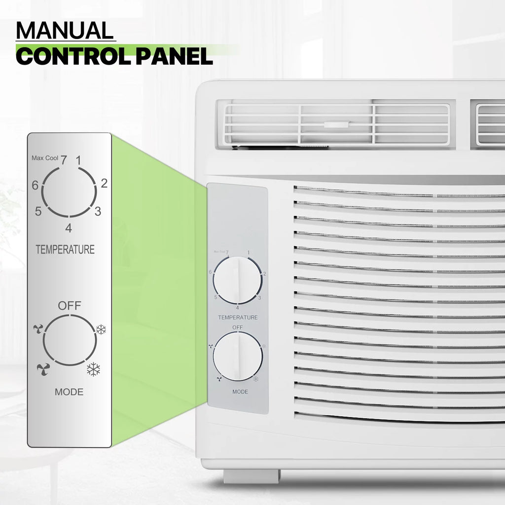 5,000 BTU 115V Window Air Conditioner with Multi-Speed Fan, White B544908