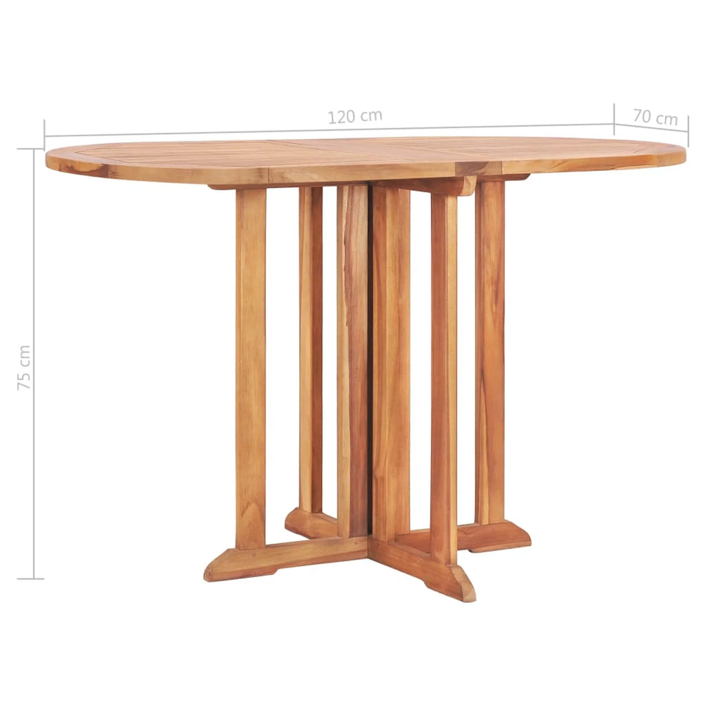 Folding Extendable Teak Wood Oval Outdoor Dining Table K232927