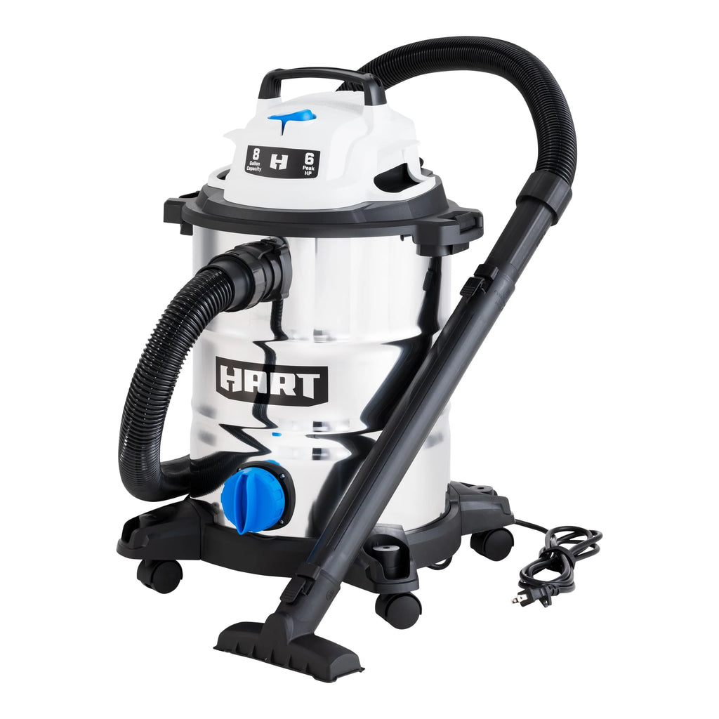8 Gallon 6 Peak HP Stainless Steel Wet/Dry Vacuum B331
