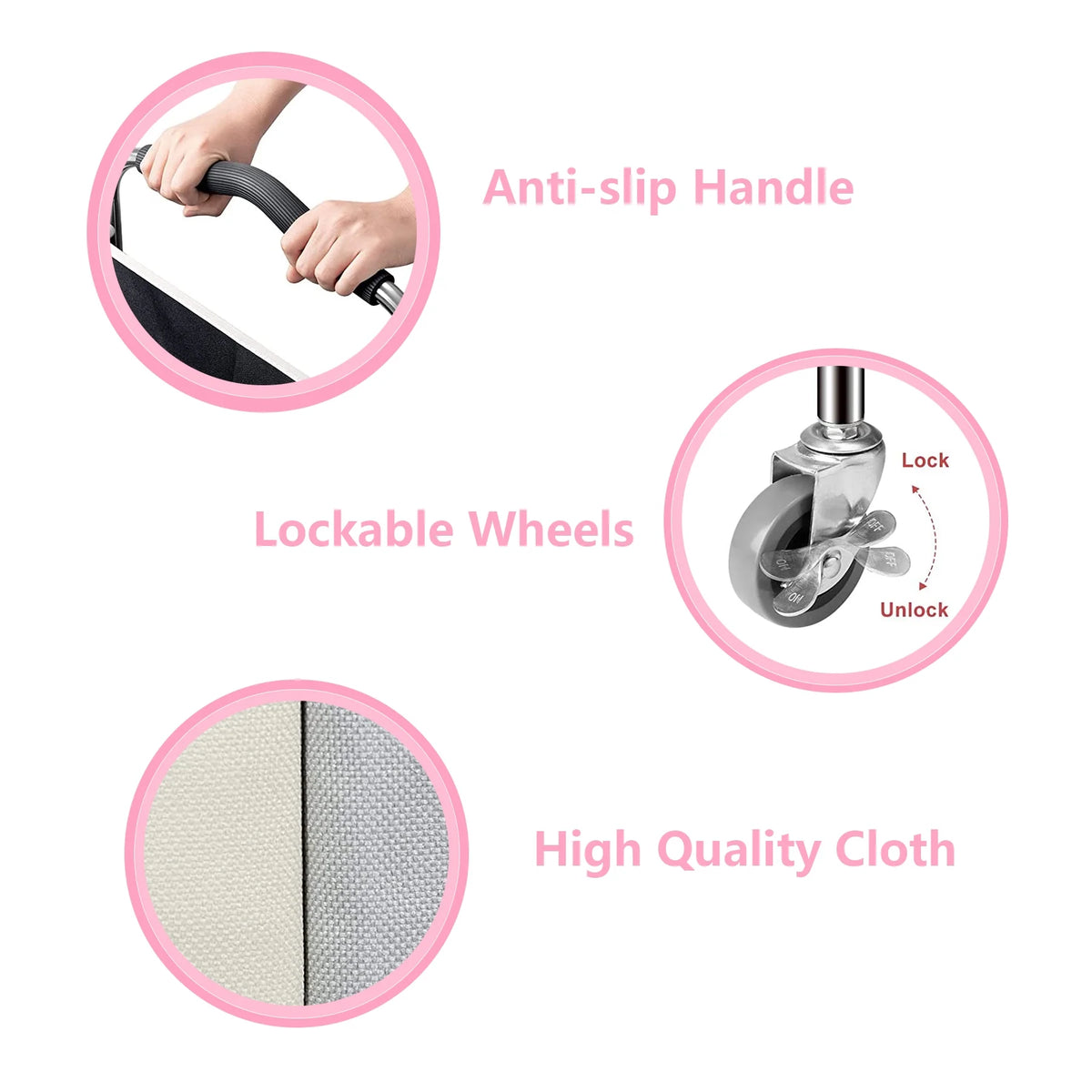 240L 3 Section Laundry Sorter with Wheels F793944