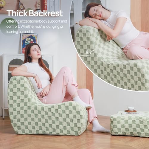 Checkerboard Fleece Bean Bag Chair H40363