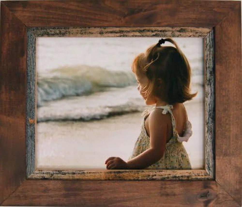 Knotty Alder And Reclaimed Barn Wood Picture Frame (4X6) H152