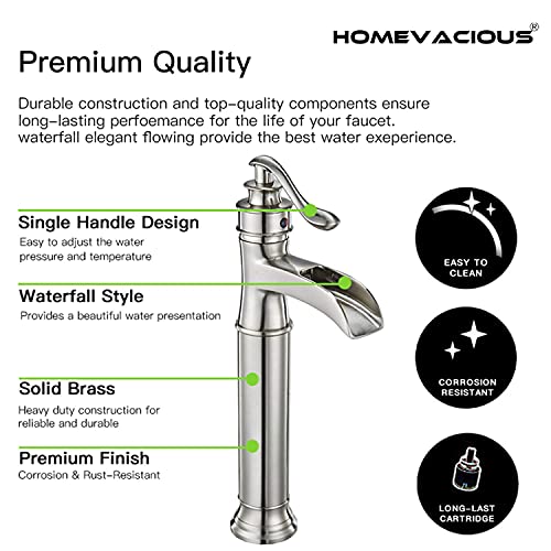 Brushed Nickel Brass Vessel Sink Faucet L93349