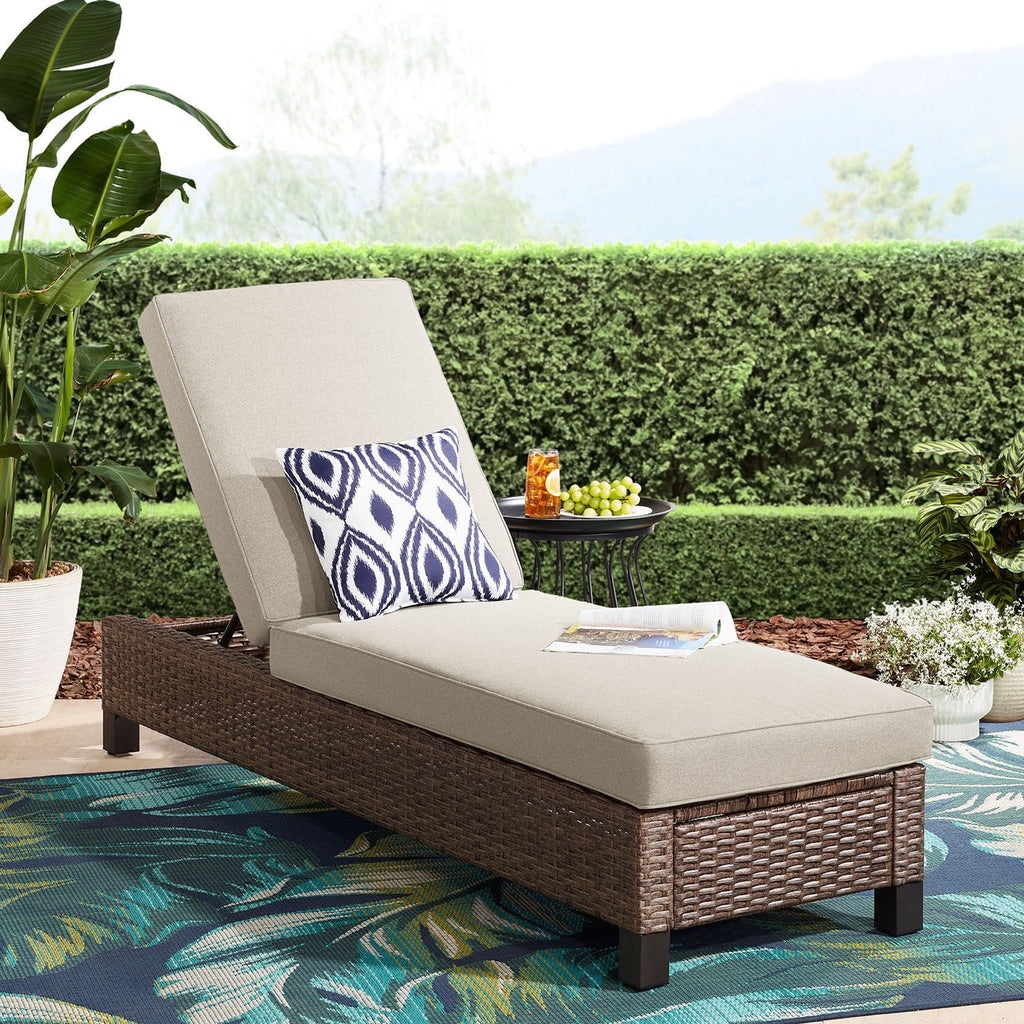 Gray Outdoor Chaise Lounge Chair Y8589