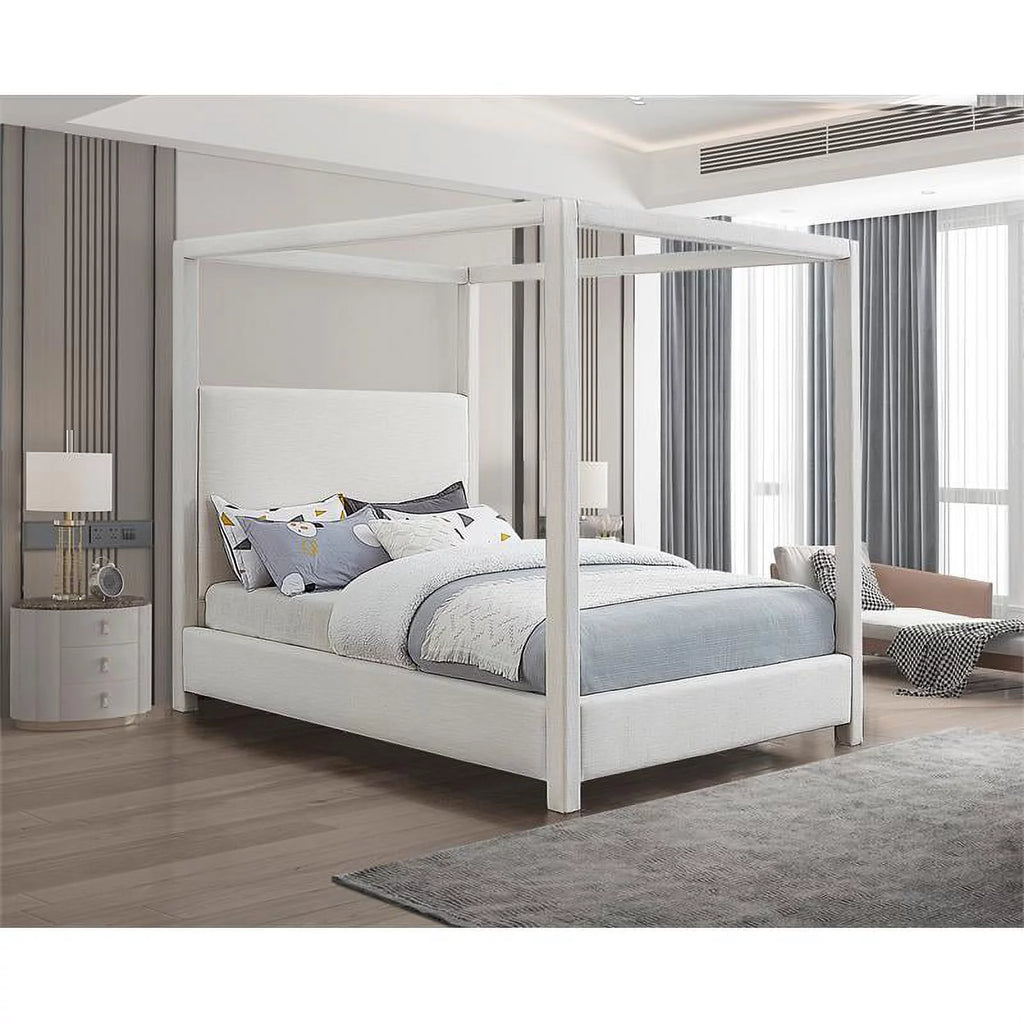 Cream King Bed V18958