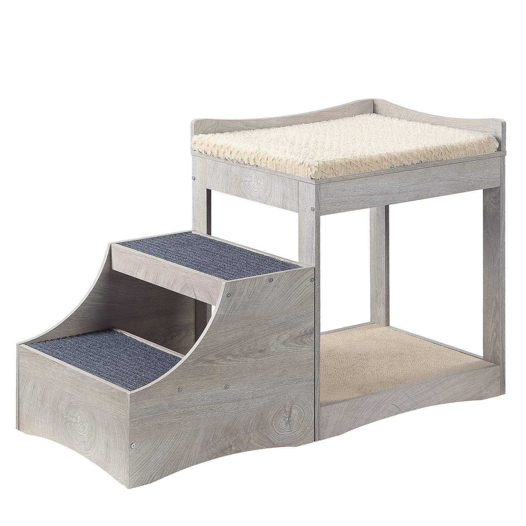 Pet Bunk Bed with Removable Step and Cushion O19567